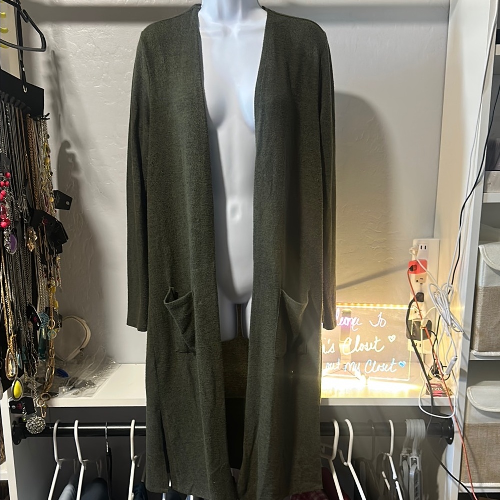 No.132 Torrid Green Cardigan Sweater Duster
